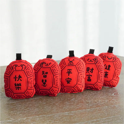 好滴紅龜粿開運吊飾- 喜氣大紅款 5入全套組
