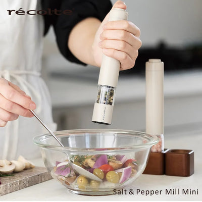 【日本 recolte 麗克特】Salt & Pepper Mill Mini 電動研磨器