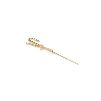 Knotted Diamond Earpin