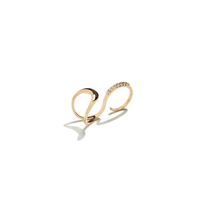 Hoofer 2 Finger Diamond Ring