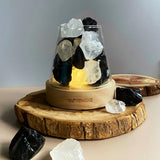 水晶擴香組 富士山款 黑白晶｜調和X順運