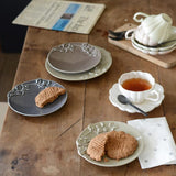 studio m' Mint 薄荷葉雕飾圓平盤 (M/L) 共三色