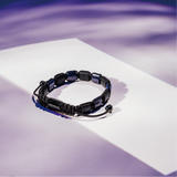 Nouvelle｜Azure Radiance｜青金石。黑瑪瑙手鏈