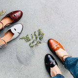 花苞涼涼 圓頭低跟奧賽鞋