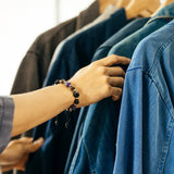 Black Lily｜紫水晶。黑曜石。茶水晶｜彈力繩款