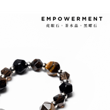 Empowerment ｜虎眼石。茶水晶。黑曜石｜編織款