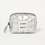 日本 CITEN 透明LOGO 鋪棉方形拉鍊收納包 (限時預購至9/21)
