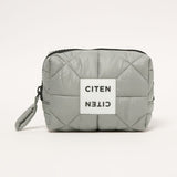 日本 CITEN 透明LOGO 鋪棉方形拉鍊收納包 (限時預購至9/21)
