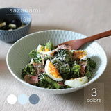 日本美濃燒小田陶器波紋主菜大碗 共三色