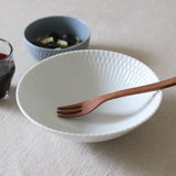 日本美濃燒小田陶器波紋主菜大碗 共三色