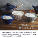 日本美濃燒刀脊紋花形飯碗 共三色