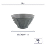 日本美濃燒刀脊紋花形飯碗 共三色