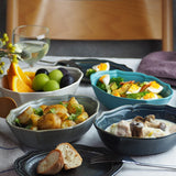 日本美濃燒 Raffine 法式優雅飾邊橢圓碗 共六色