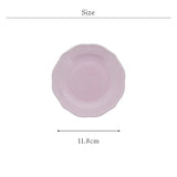 日本美濃燒時尚淡彩花邊點點小盤 共五色