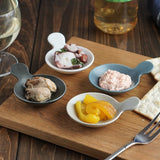 日本灰階色調帶把手小盤 (小/大) 共四色