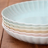 日本粉彩荷葉邊圓盤 共五色