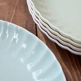 日本粉彩荷葉邊圓盤 共五色