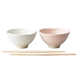 日本 Aito 波浪飯碗筷子兩入組禮盒 共二色