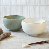 日本 EAST table 美濃燒丸形蓋飯碗 共二色