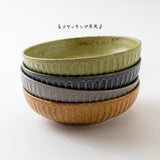 日本美濃燒 TETOTE 刻紋主菜大碗 共四色