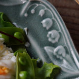 日本益子燒鈴蘭花盤 共二色