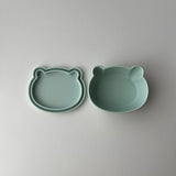 日本 kawaii&born 兒童熊熊帶蓋吸盤碗 共五色