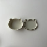 日本 kawaii&born 兒童熊熊帶蓋吸盤碗 共五色