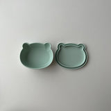 日本 kawaii&born 兒童熊熊帶蓋吸盤碗 共五色