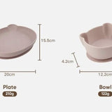 日本 kawaii&born 兒童熊熊帶蓋吸盤碗 共五色