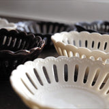 日本美濃燒蕾絲碗 共四款 共二色