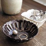 日本美濃燒蕾絲碗 共四款 共二色