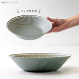 日本美濃燒 Albee 直線刻紋輕量深盤 共五色