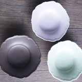 Awabi ware 岡本純一輪花中深皿