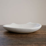 日本益子燒吉澤窯白色貓臉迷你盤