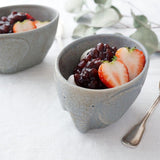 日本益子燒吉澤窯米灰色大象碗 小