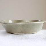 日本益子燒吉澤窯淡綠色蘋果小盤