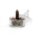 水晶消磁套組｜七彩水晶｜贈茶水晶柱或粉晶愛心