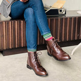 東倫敦德比靴 水蠟牛皮繫帶短靴