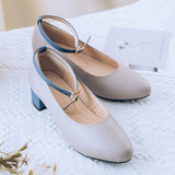 【艾菲爾】 兩穿撞色繫帶瑪莉（2色）