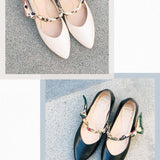 瑪莉的絲巾 尖頭低跟瑪莉珍鞋