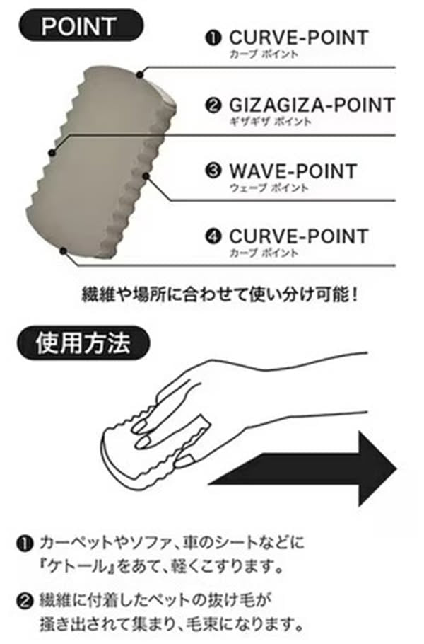 CB JAPAN 神奇寵物除毛海綿磚2入組