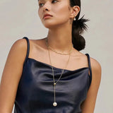 Minimalism - Galet 珍珠Y字項鍊 16mm (2色)