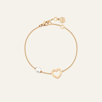 Timeless - Amor Big Heart 珍珠手鍊 6mm