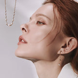 Timeless - For ME 雙鍊珍珠耳夾 4mm