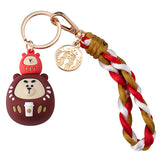 Starbucks 開運達摩小熊鑰匙圈