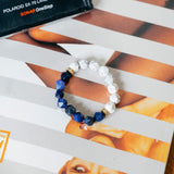 Azure Harmony｜藍紋石Ｘ白松石切角手鍊