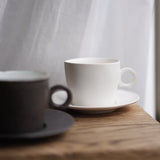 安藤雅信 咖啡歐蕾杯碟組 白色