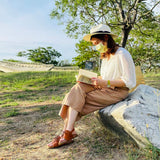 涼涼佛卡夏 荔紋繫帶軟底涼鞋