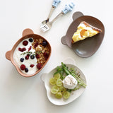 素色小熊甜點盤 共三色