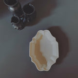 安部太一 白釉橢圓深皿